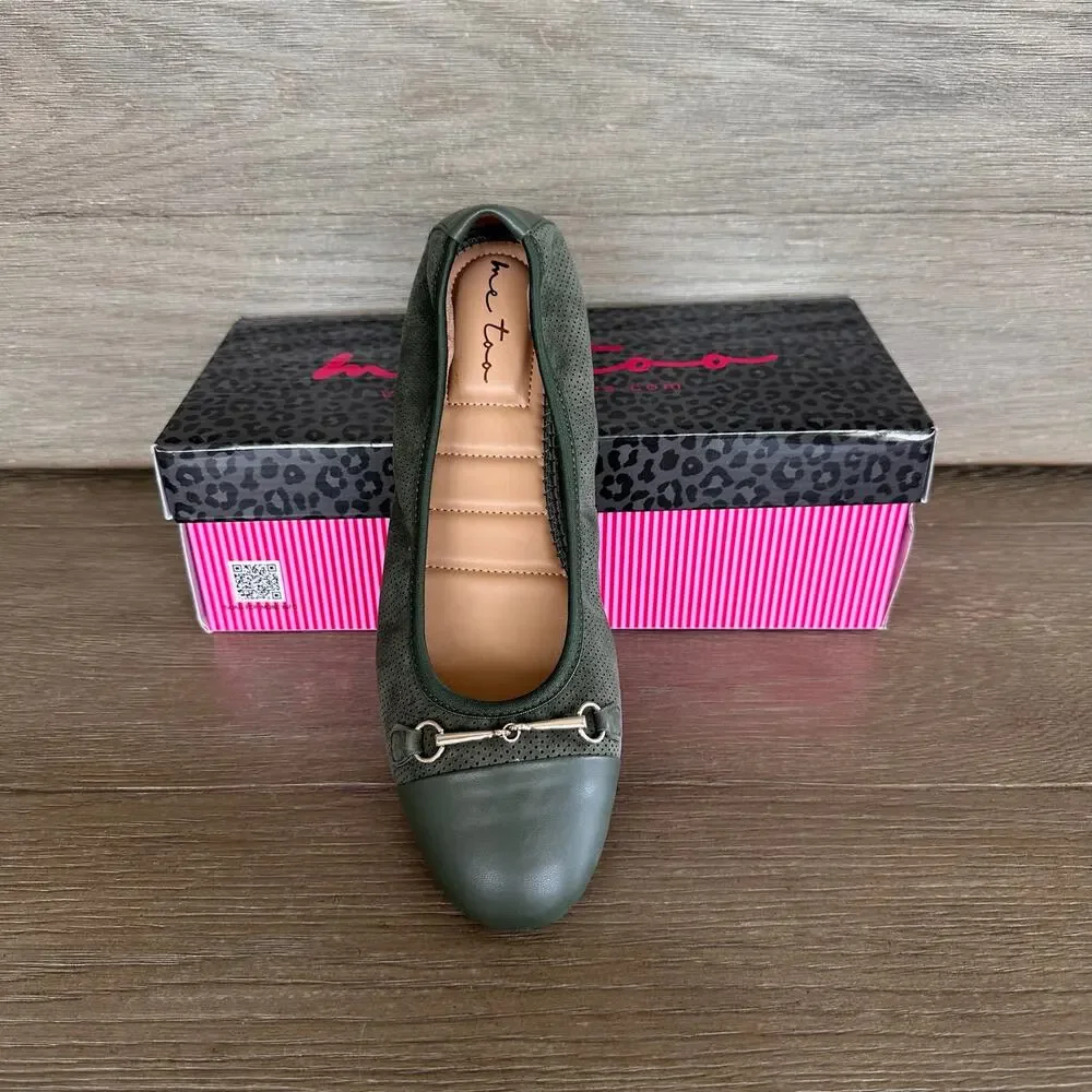 Me Too ! Brielle Leather Ballet FLATS green New